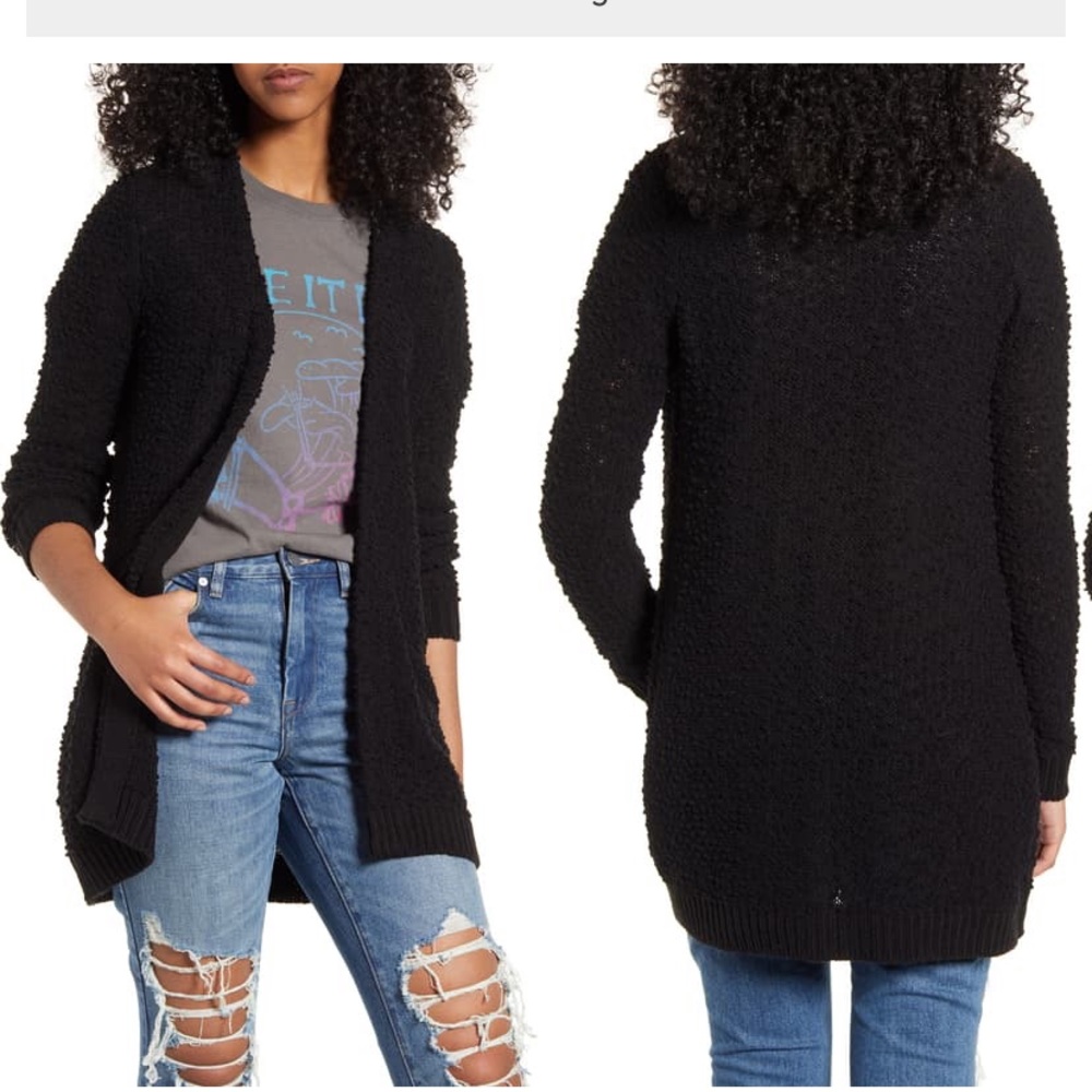 NWT Ten Sixty Sherman Textured Open Front Cardigan